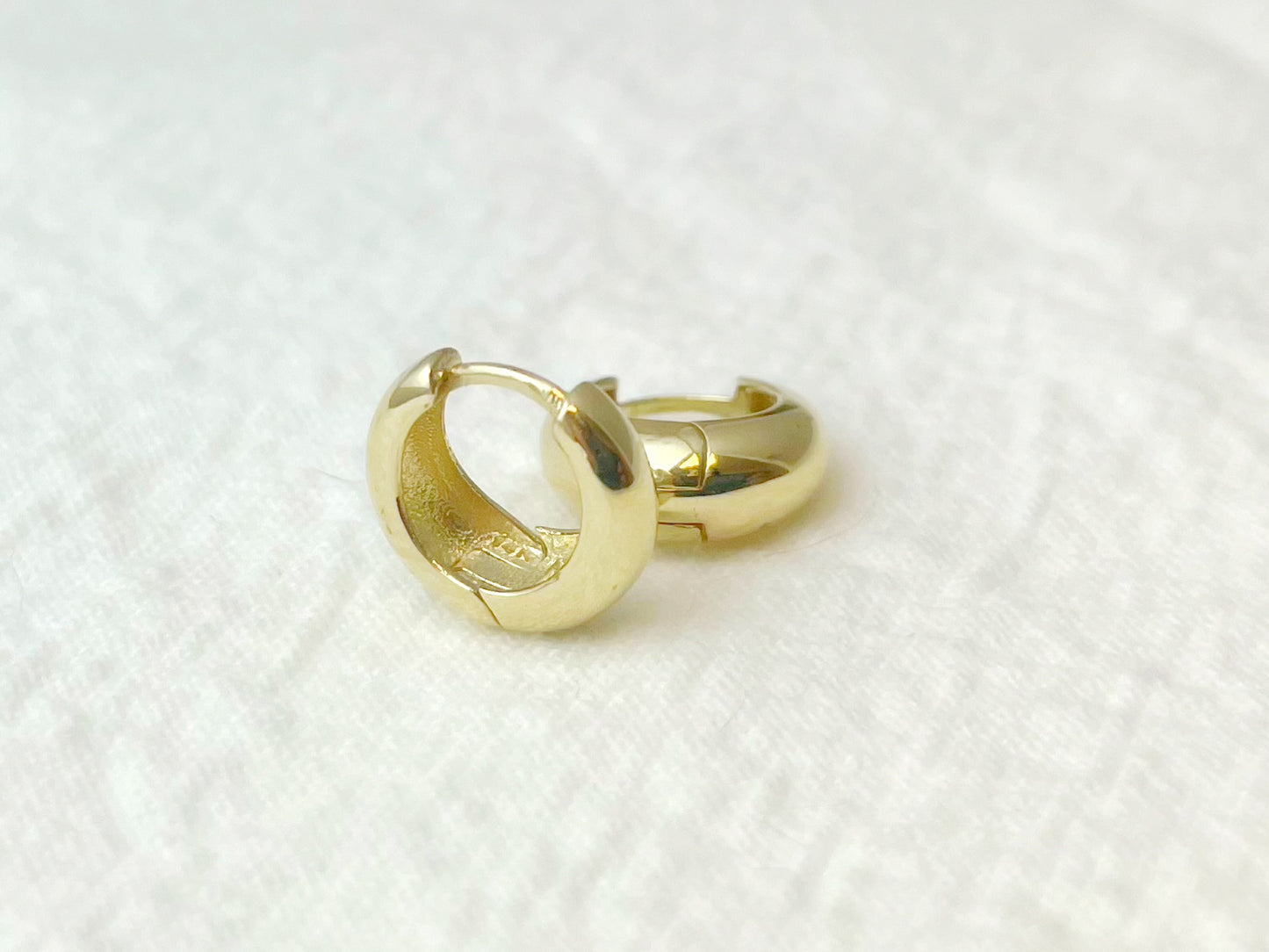 14K Gold Tiny Chunky Earrings