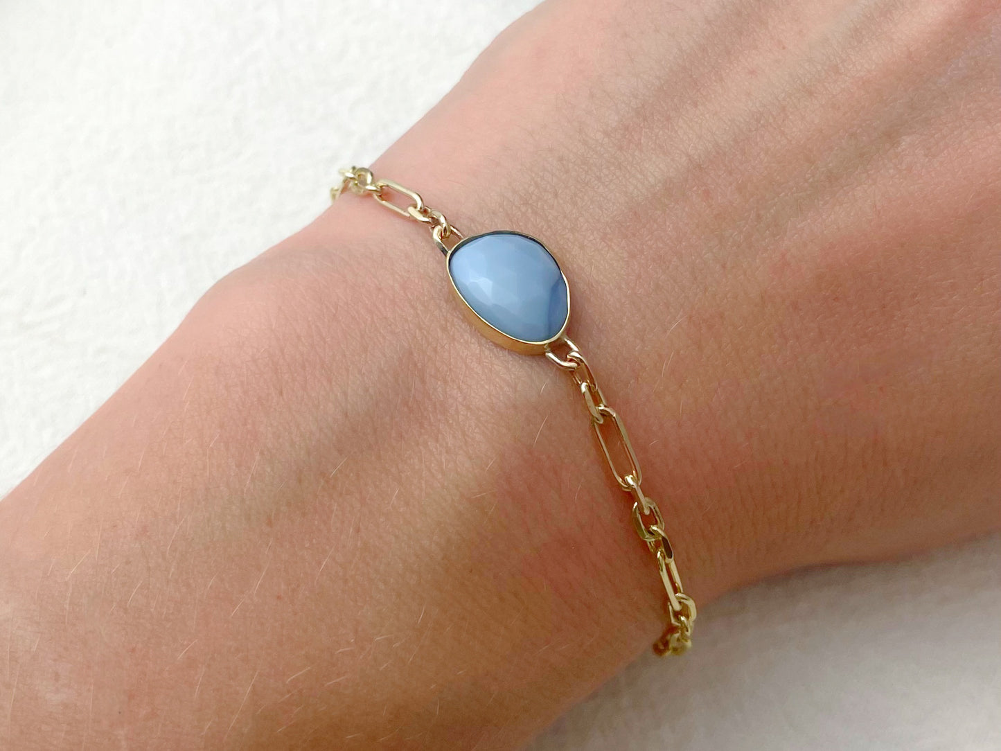 Horizon 14K Gold Blue Opal Bracelet