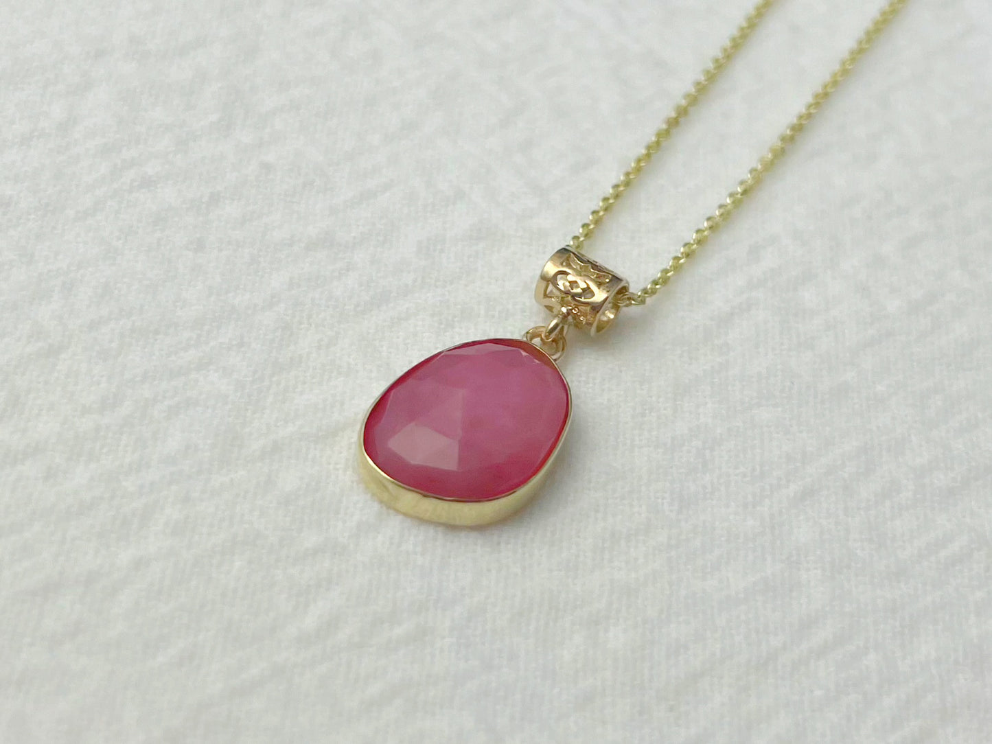 Blush 14K Gold Pink Opal Necklace