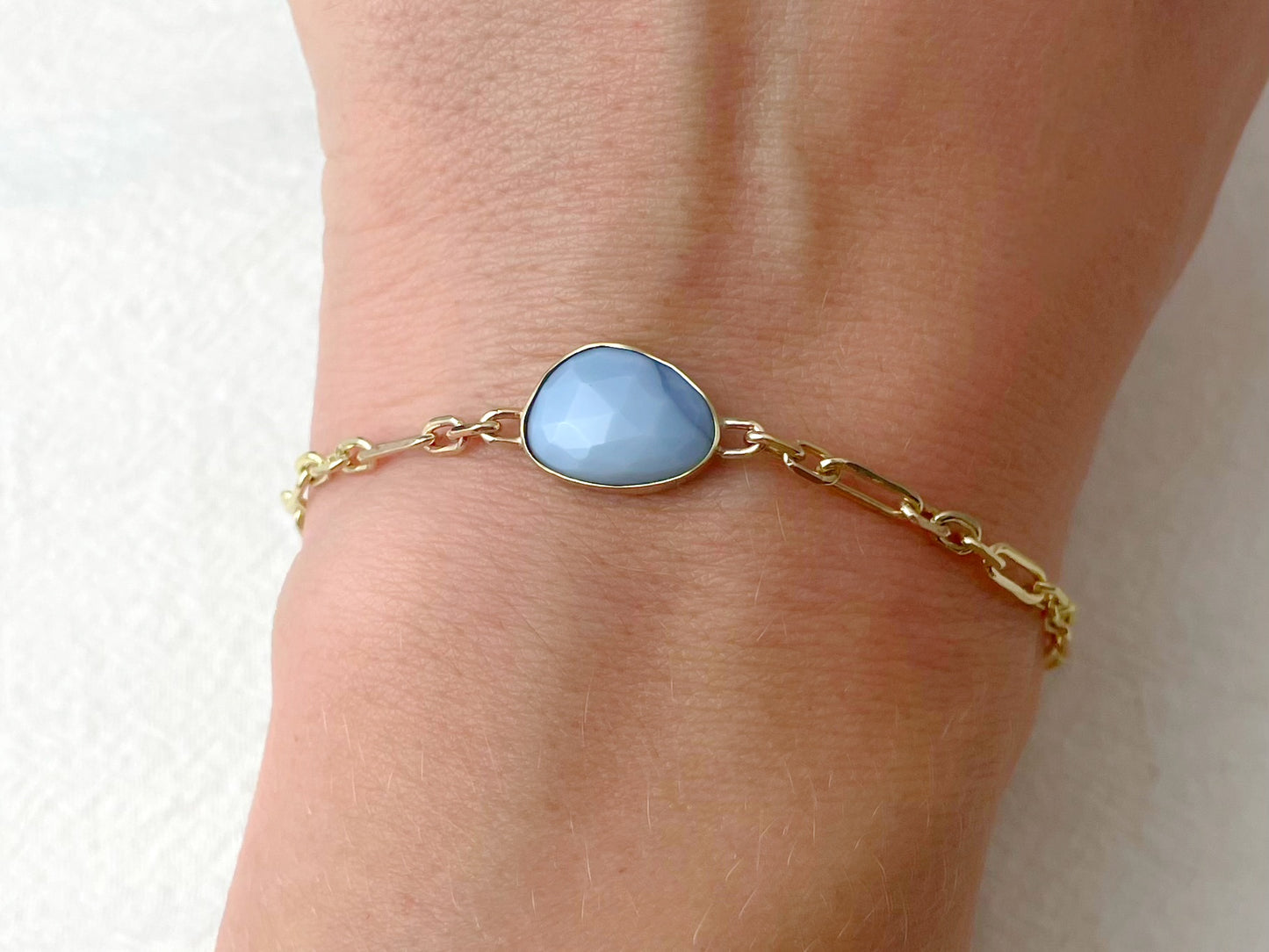 Horizon 14K Gold Blue Opal Bracelet