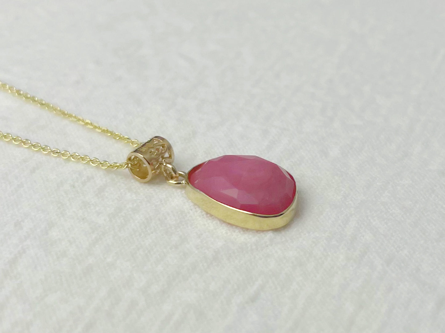 Blush 14K Gold Pink Opal Necklace