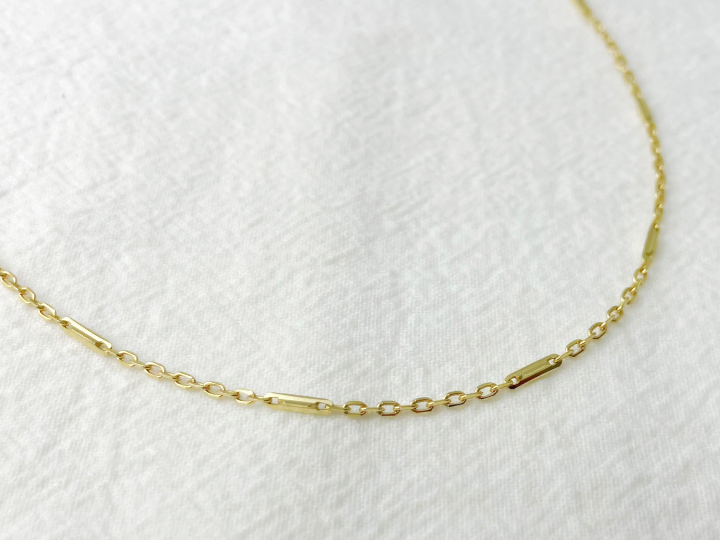 14k Bar Link Chain