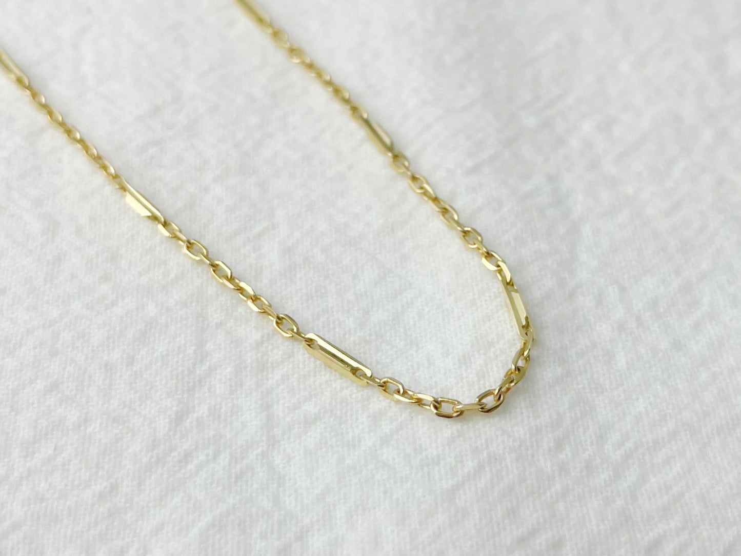 14k Bar Link Chain