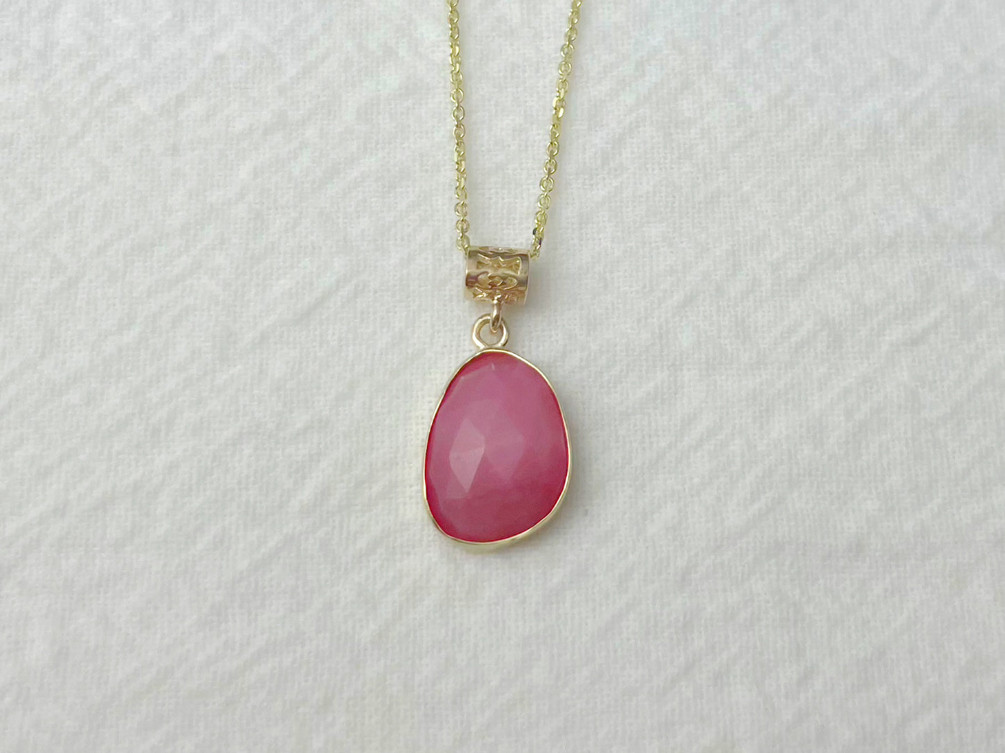 Blush 14K Gold Pink Opal Necklace