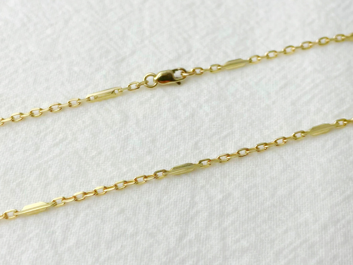 14k Bar Link Chain