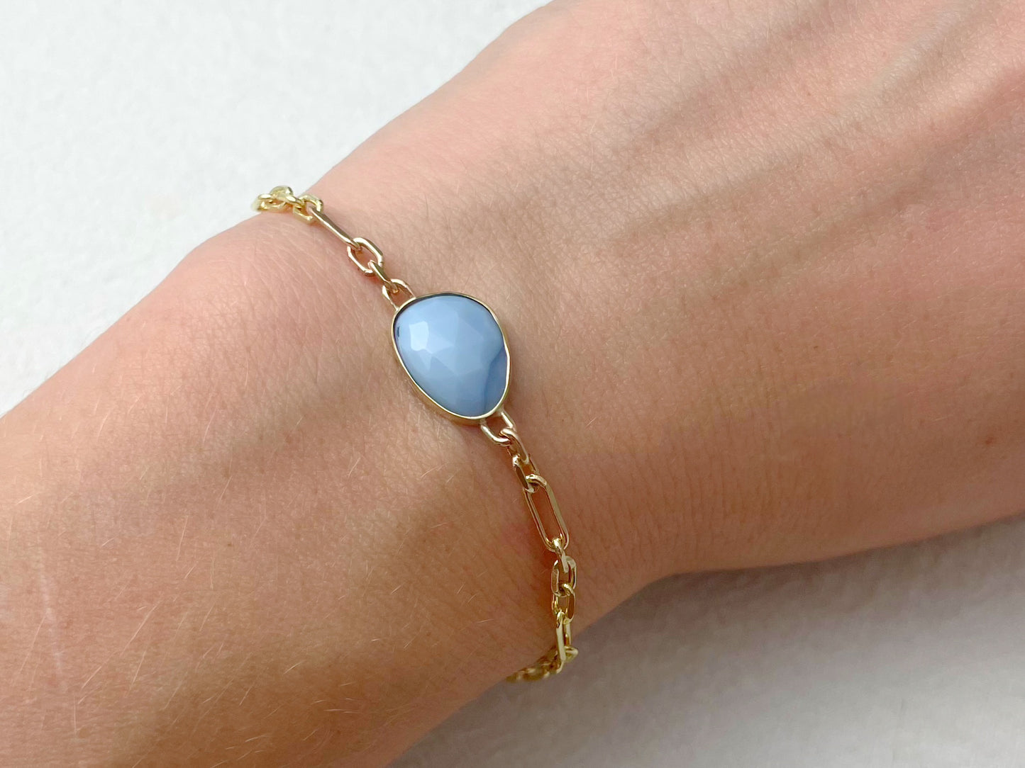 Horizon 14K Gold Blue Opal Bracelet