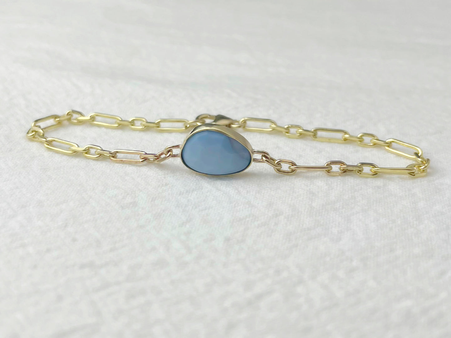 Horizon 14K Gold Blue Opal Bracelet