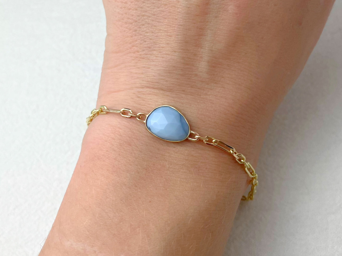 Horizon 14K Gold Blue Opal Bracelet