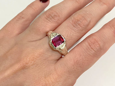 Crimson Tide – Silver Pink Topaz Ring