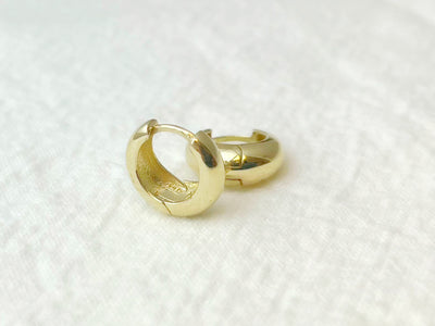 14K Gold Tiny Chunky Earrings