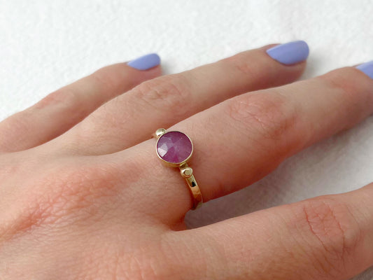 Carmen 14k Gold Sapphire Ring, Size 6