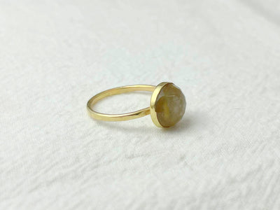 Sol 14k Gold Rutilated Quartz Ring - Size 7