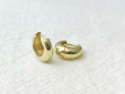 14K Gold Tiny Chunky Earrings