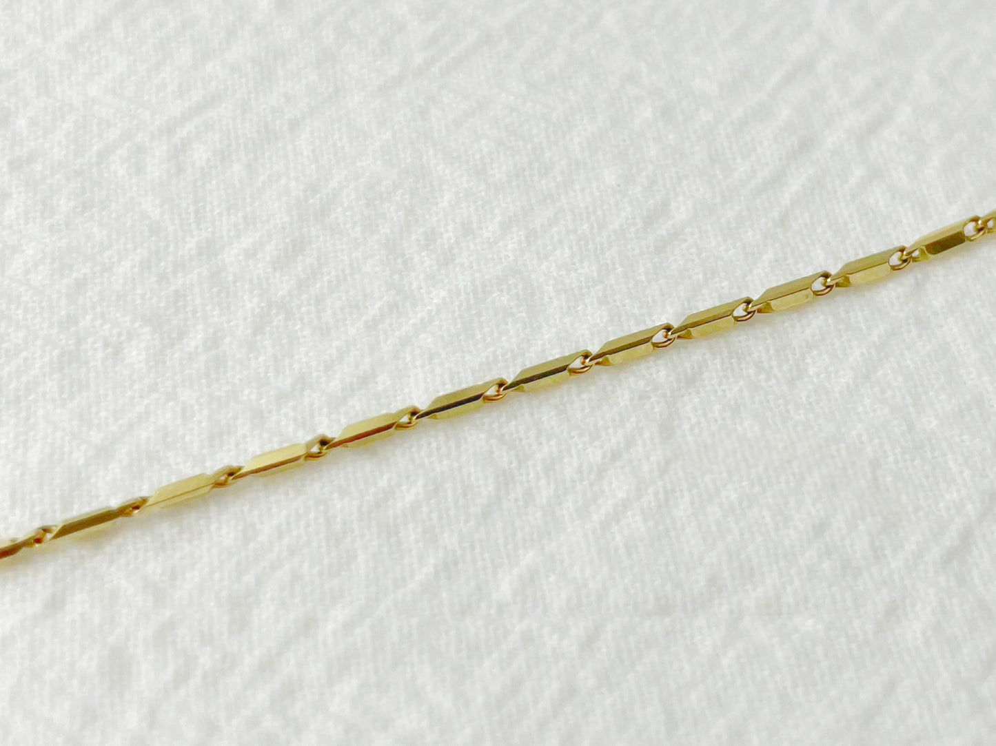 14k Gold Bar Chain Bracelet
