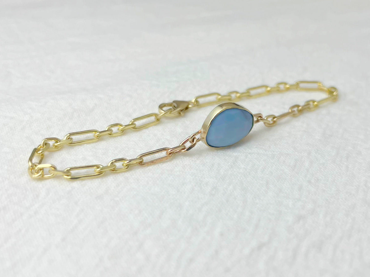 Horizon 14K Gold Blue Opal Bracelet