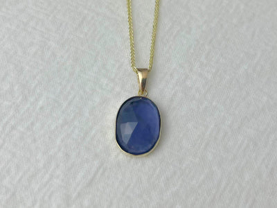 Vesper 14K Gold Iolite Pendant