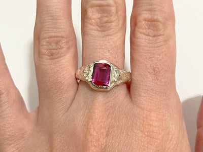 Crimson Tide – Silver Pink Topaz Ring