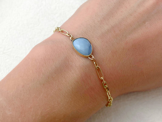 Horizon 14K Gold Blue Opal Bracelet
