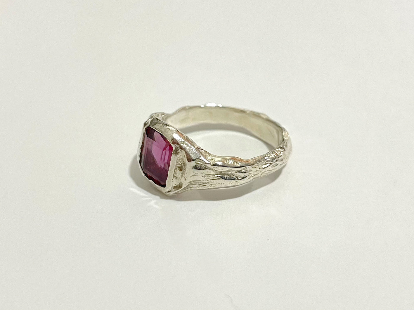 Crimson Tide – Silver Pink Topaz Ring