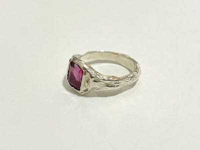 Crimson Tide – Silver Pink Topaz Ring