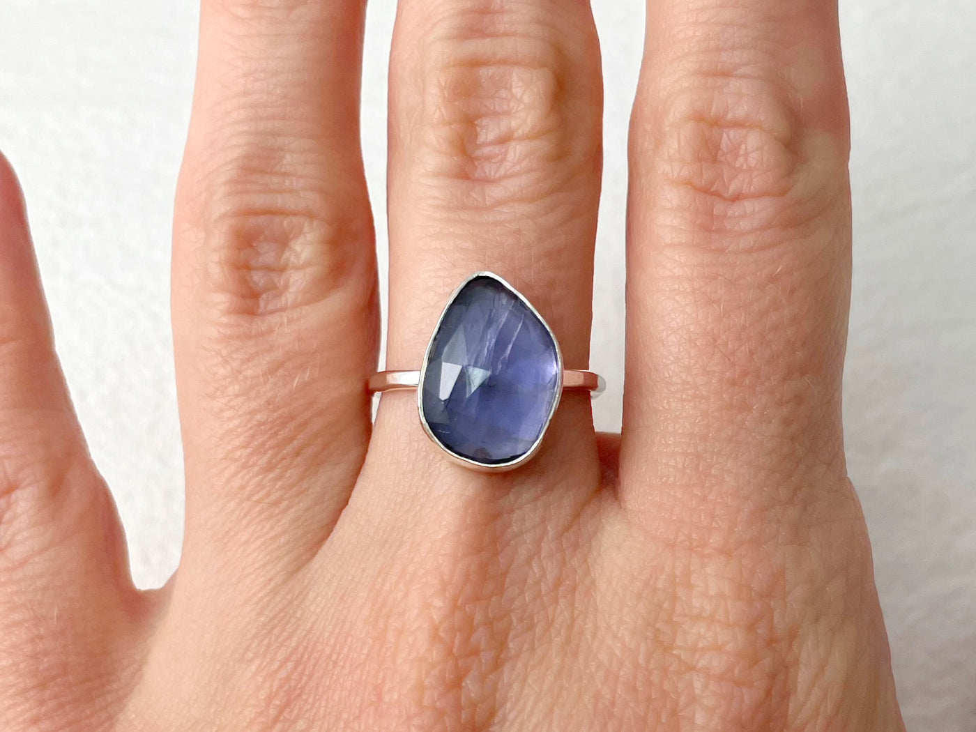Twilight Silver Iolite Ring - Size 6.5