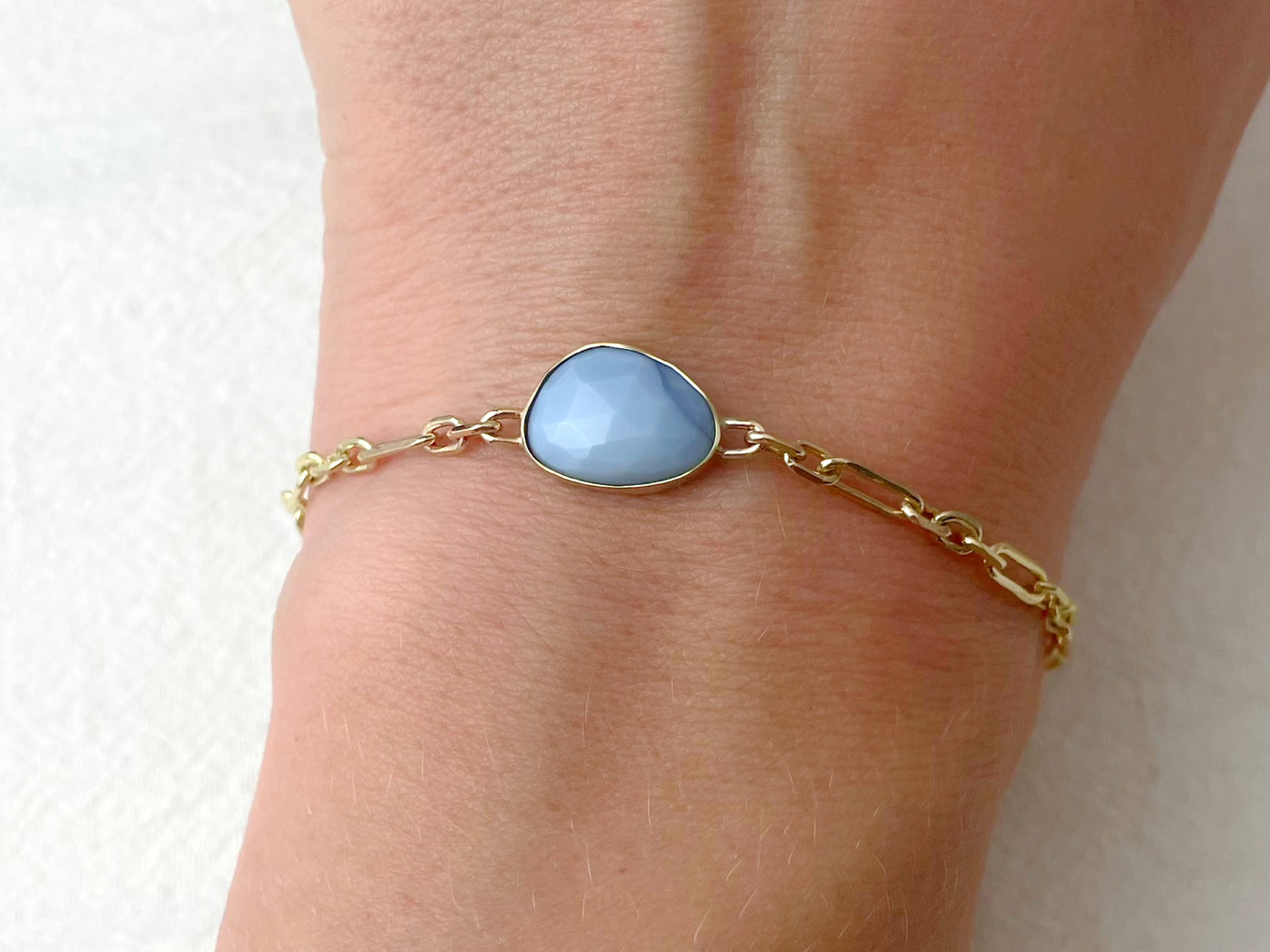 Horizon 14K Gold Blue Opal Bracelet