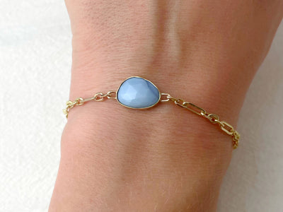 Horizon 14K Gold Blue Opal Bracelet