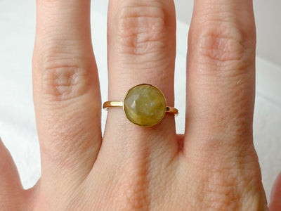 Sol 14k Gold Rutilated Quartz Ring - Size 7