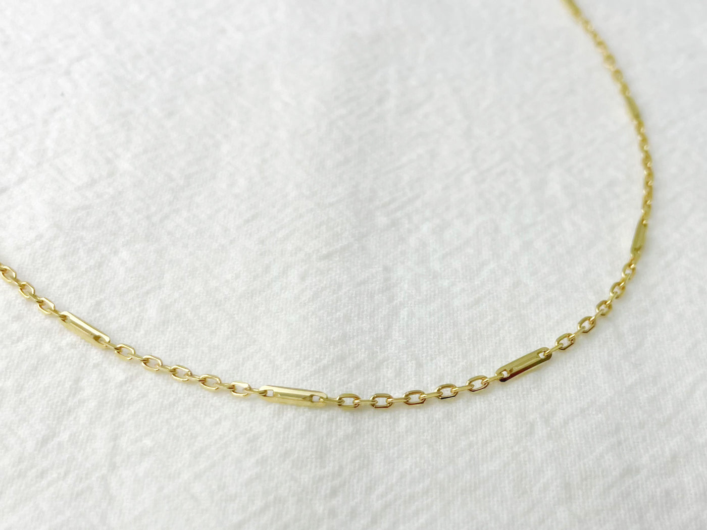 14k Bar Link Chain