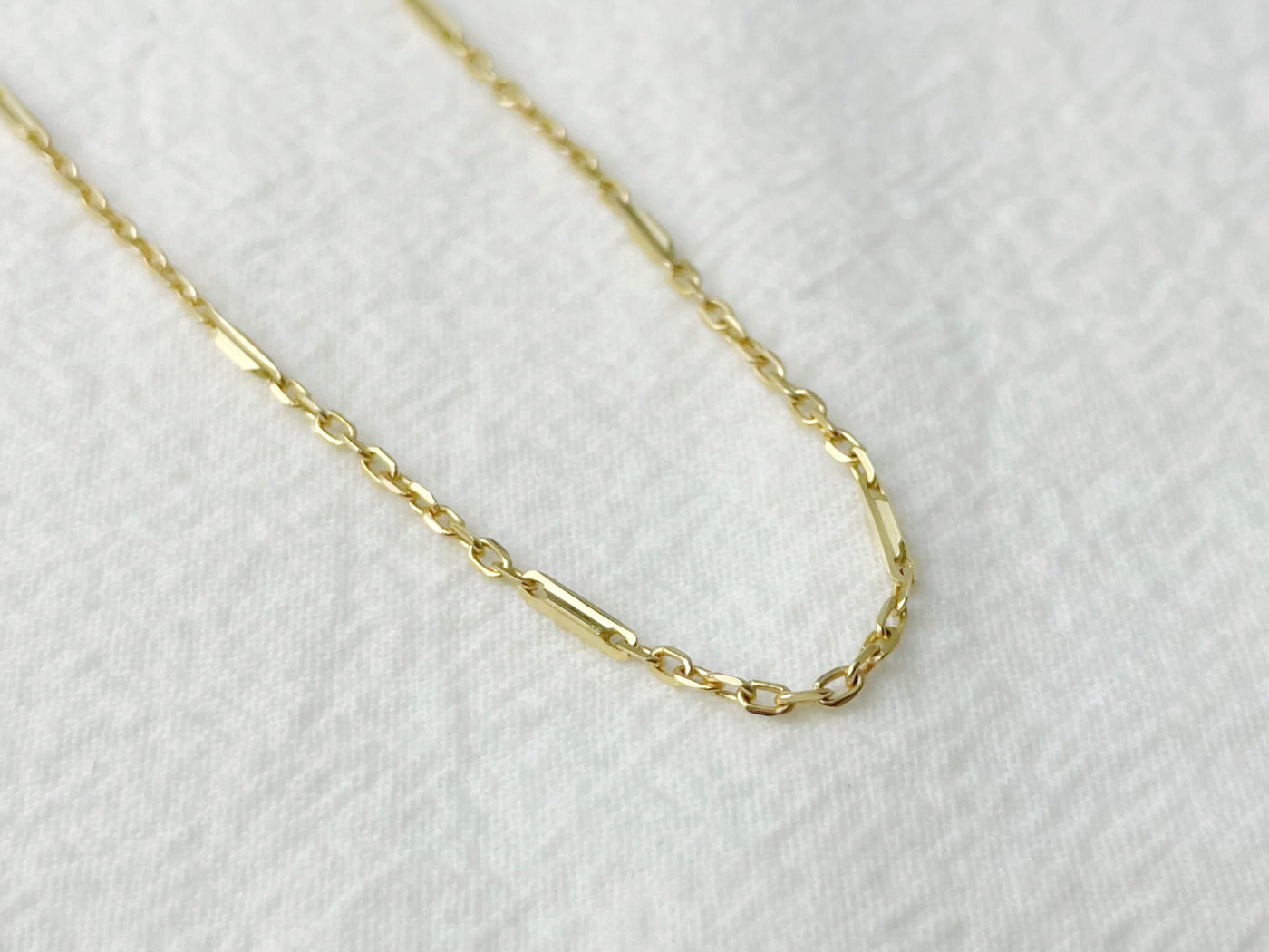 14k Bar Link Chain