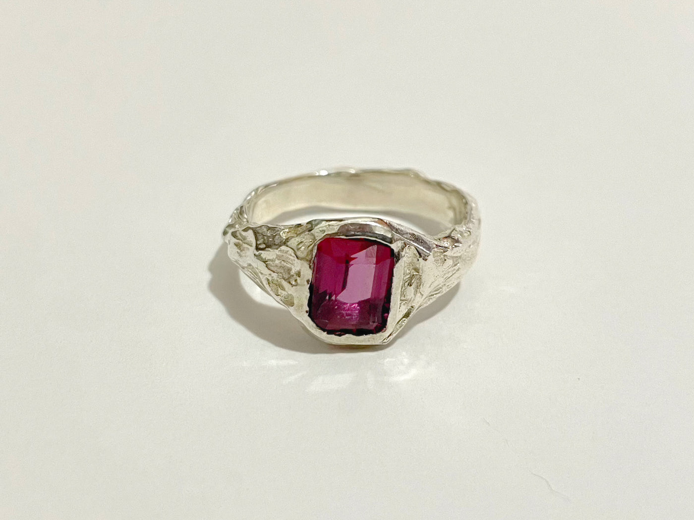 Crimson Tide – Silver Pink Topaz Ring