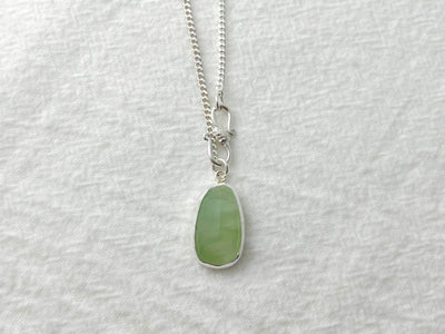 Celadon Dream – Silver Prehnite Necklace