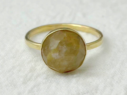 Sol 14k Gold Rutilated Quartz Ring - Size 7