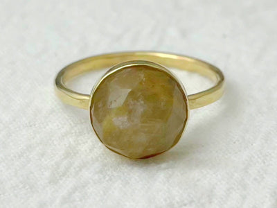 Sol 14k Gold Rutilated Quartz Ring - Size 7