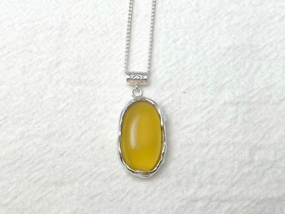 Amber Dawn – Silver Yellow Carnelian Pendant