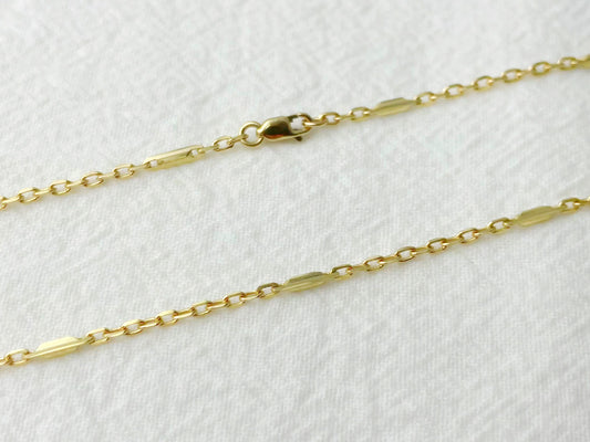 14k Bar Link Chain