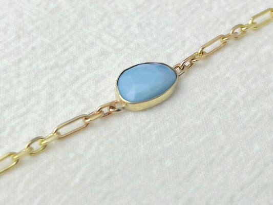 Horizon 14K Gold Blue Opal Bracelet