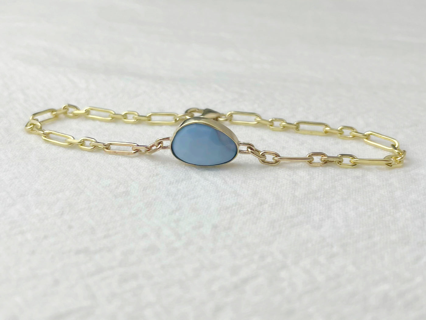 Horizon 14K Gold Blue Opal Bracelet