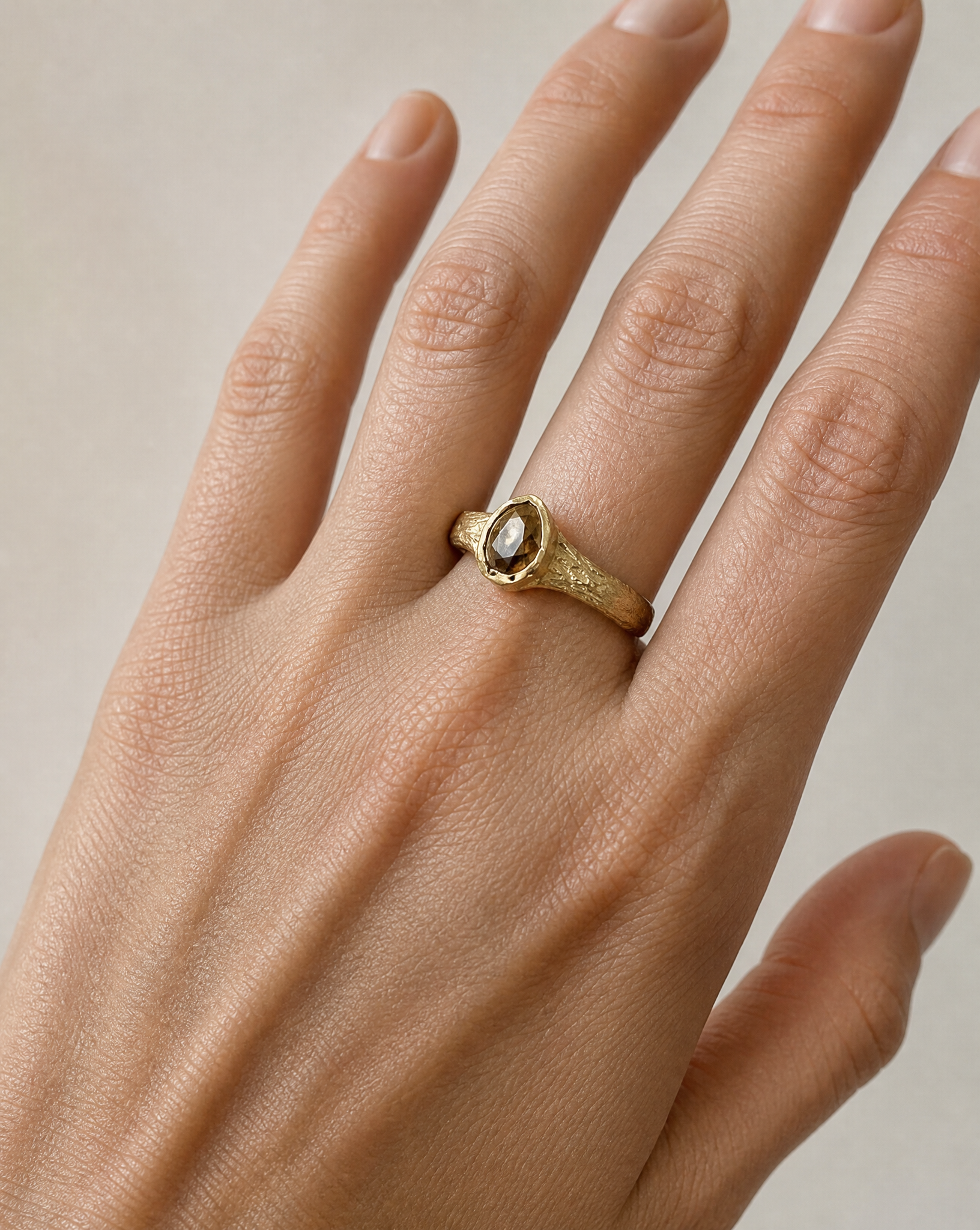 Odette 10k Gold Diamond Ring - Size 7