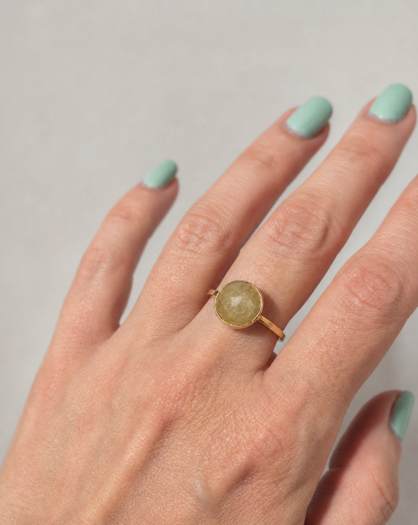 Laure 14K Gold Rutilated Quartz Ring - Size 7