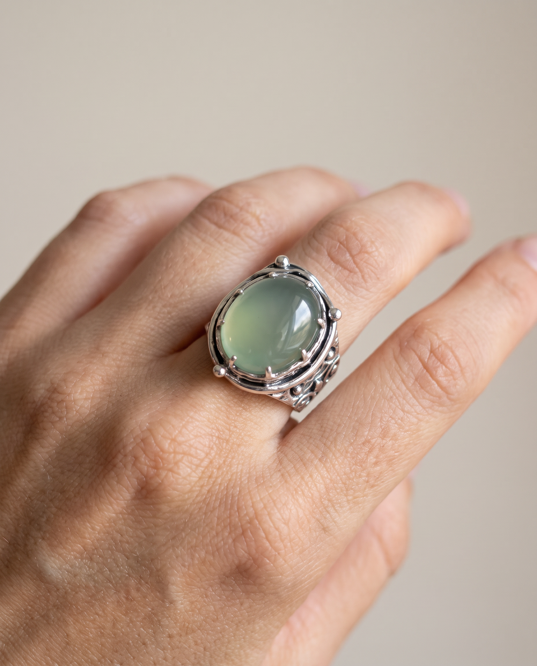 Mathilde Sterling Silver Moonstone Ring - Size 7