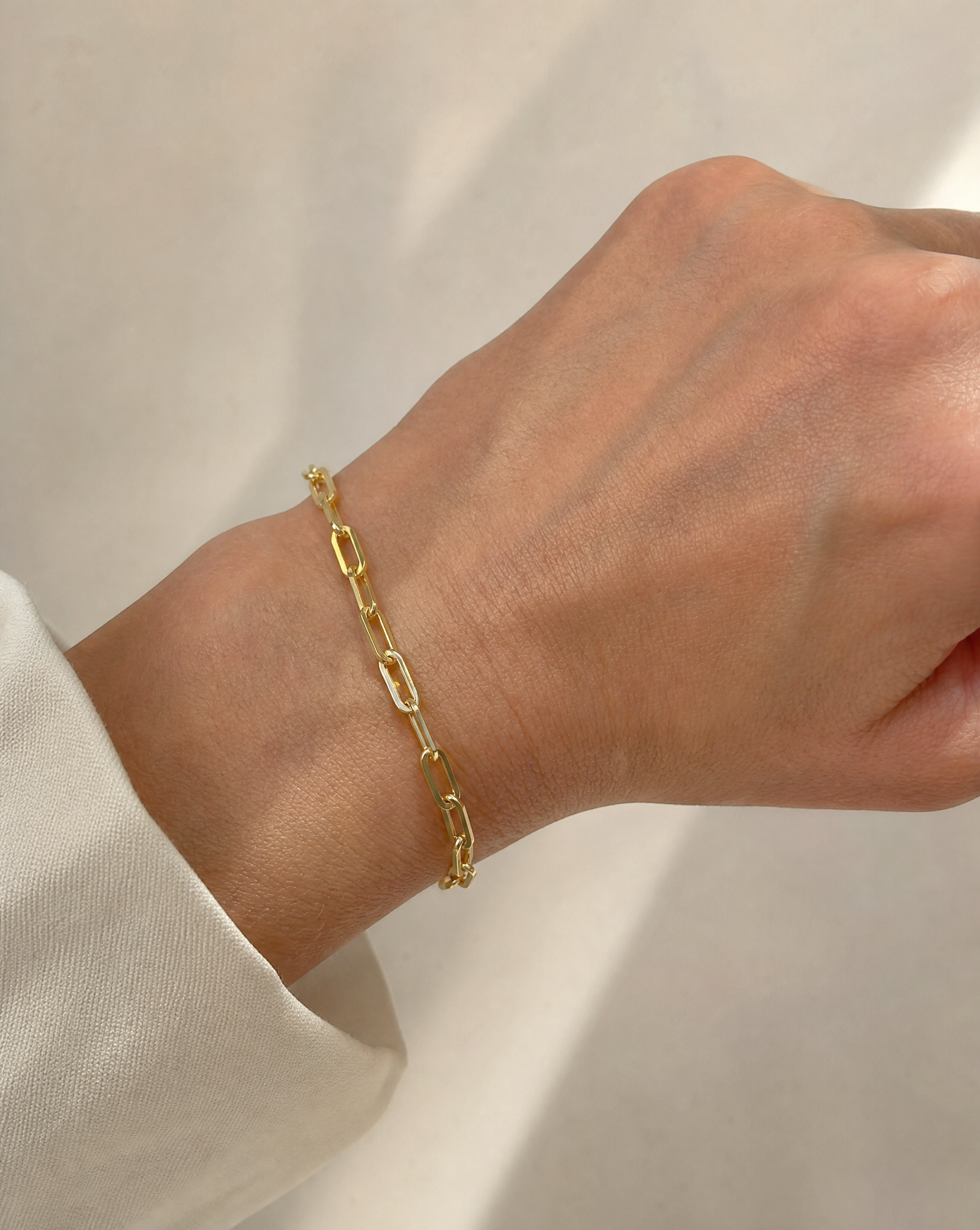 Claire 14K Paperclip Bracelet - Large