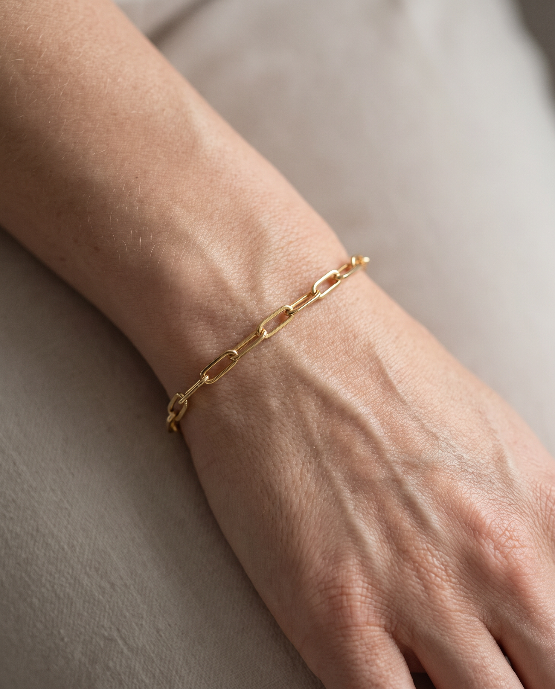 Claire 14K Paperclip Bracelet - Large