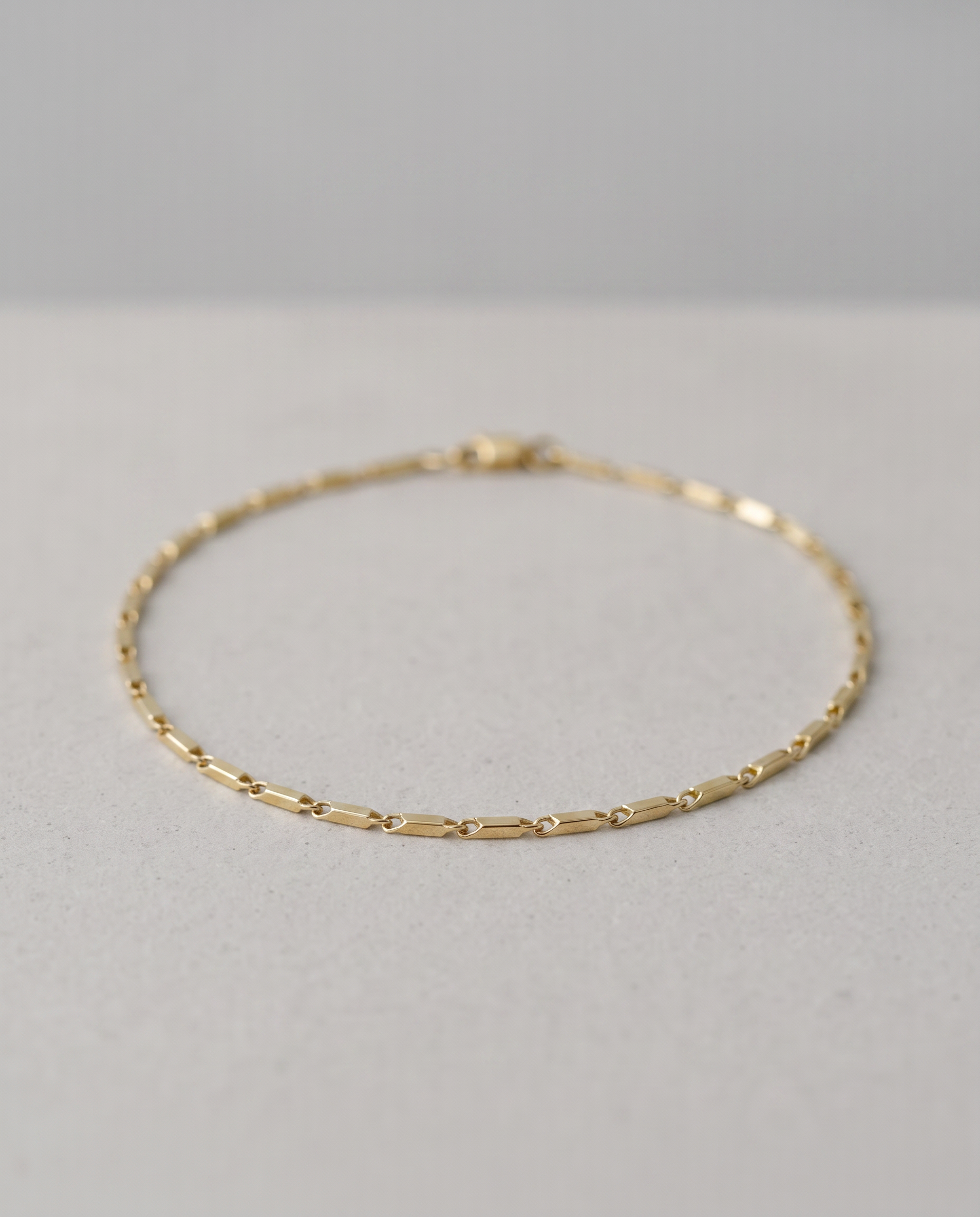 Louise 14k Solid Gold Bar Chain Bracelet