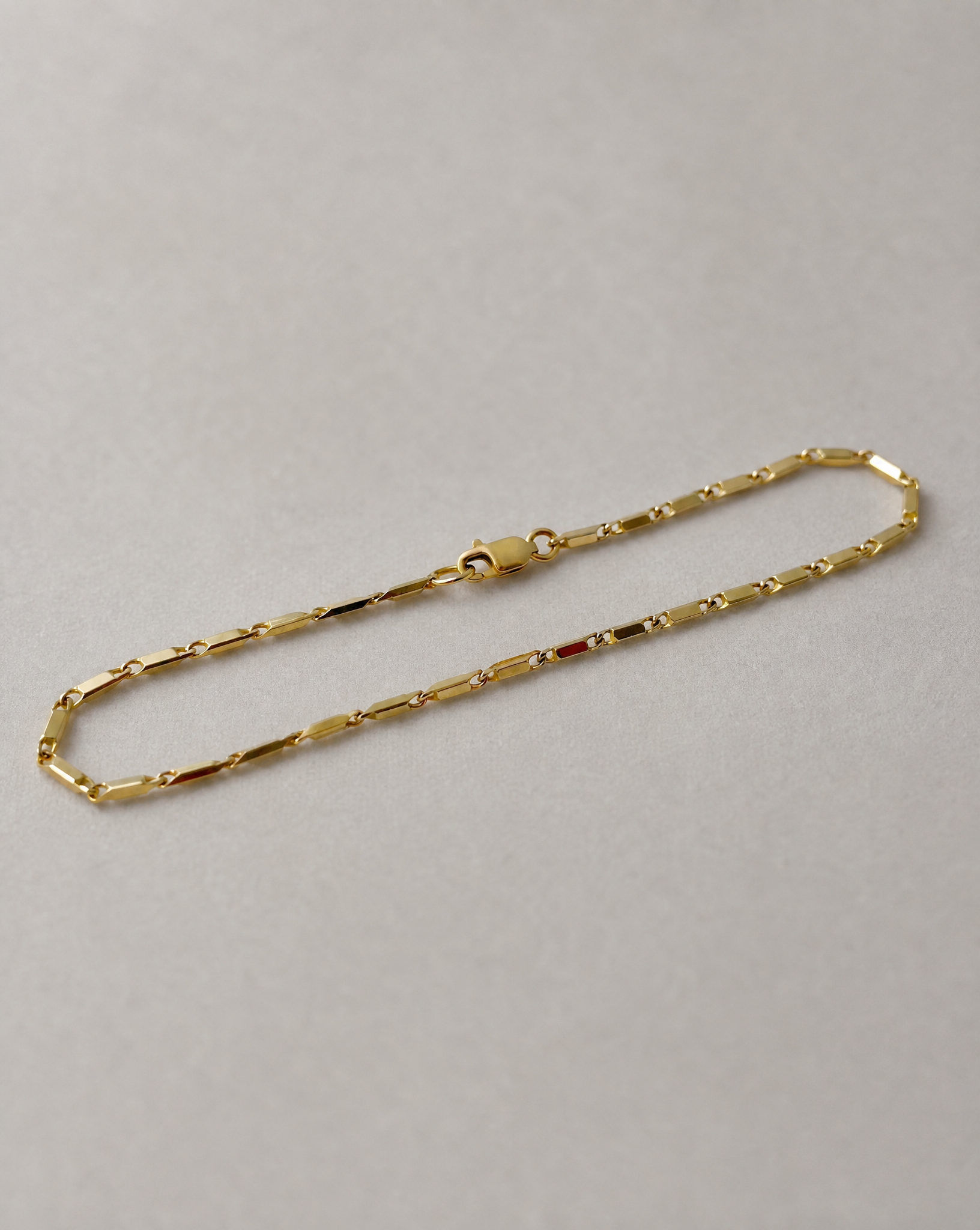 Louise 14k Solid Gold Bar Chain Bracelet