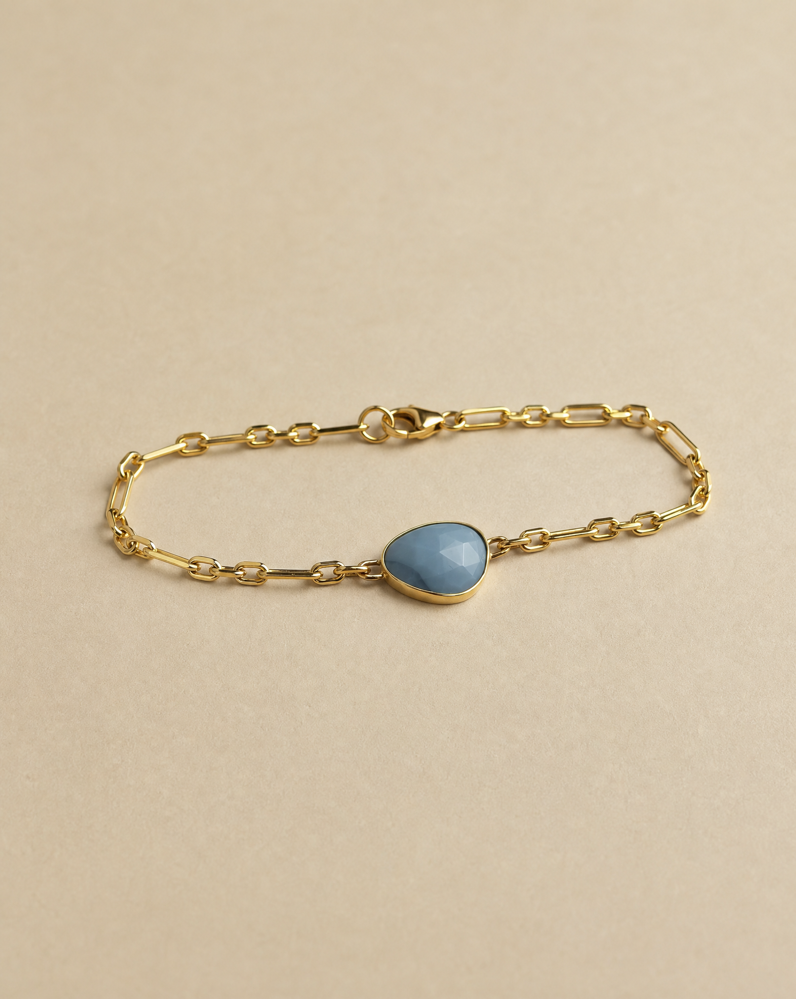 Chloe 14K Gold Blue Opal Bracelet