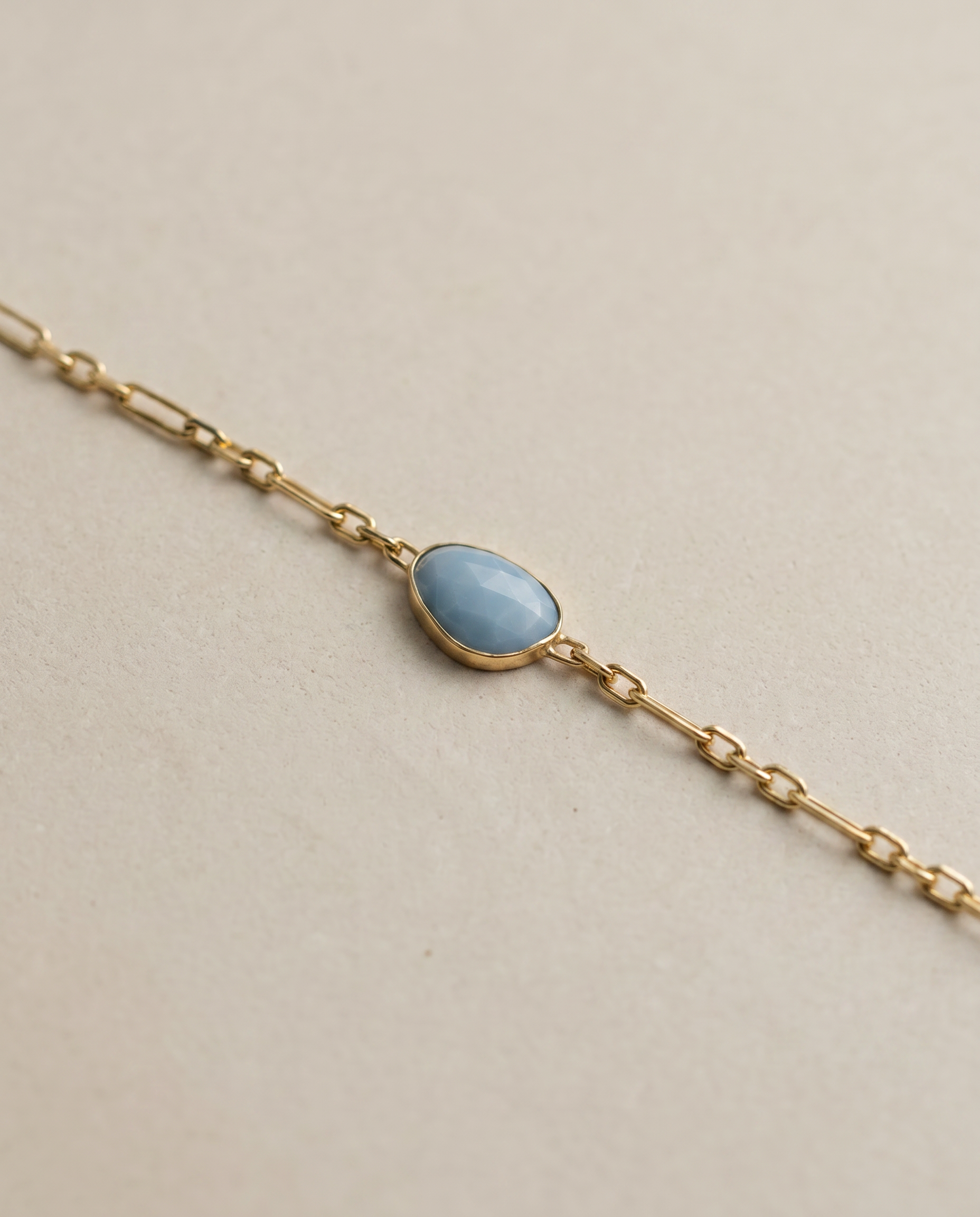 Chloe 14K Gold Blue Opal Bracelet
