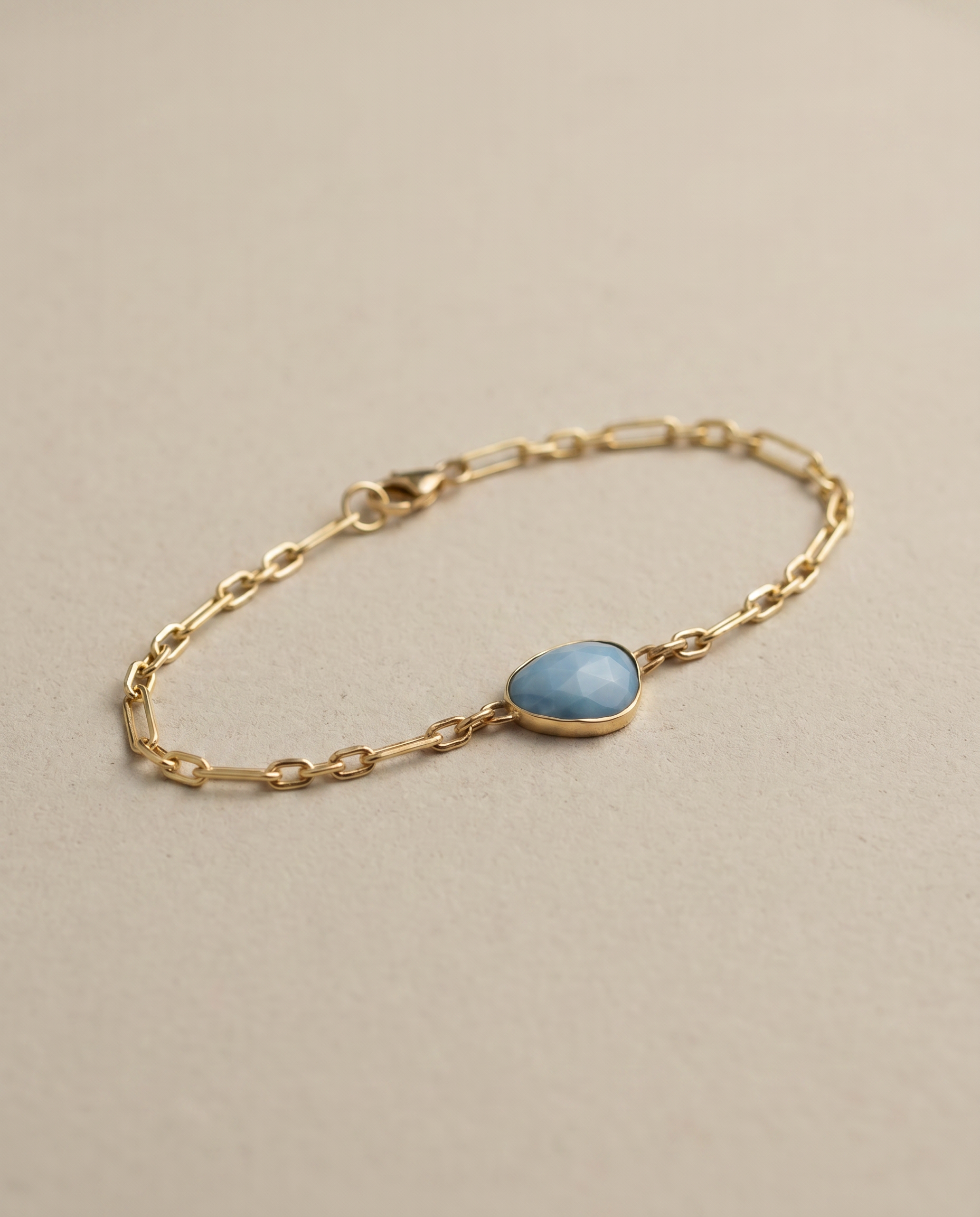 Chloe 14K Gold Blue Opal Bracelet