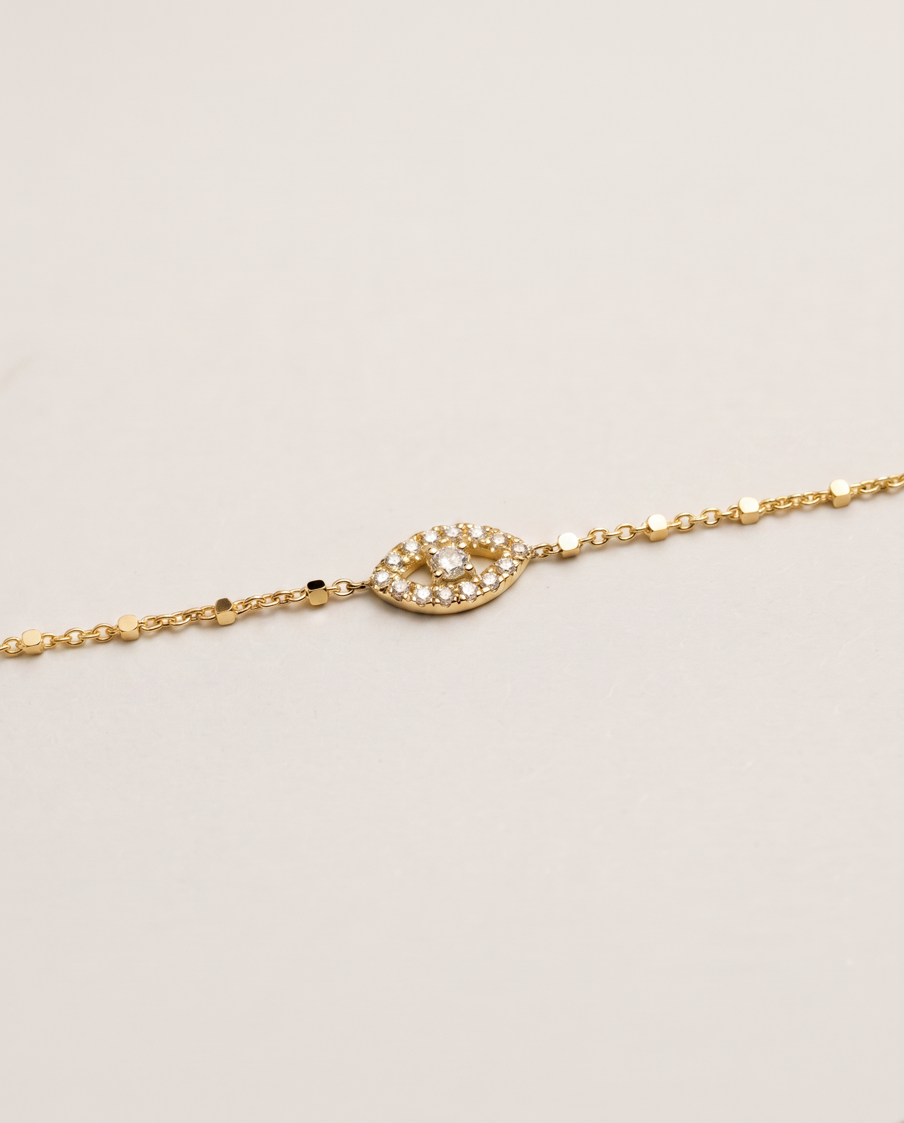 14K Gold Evil Eye Bracelet