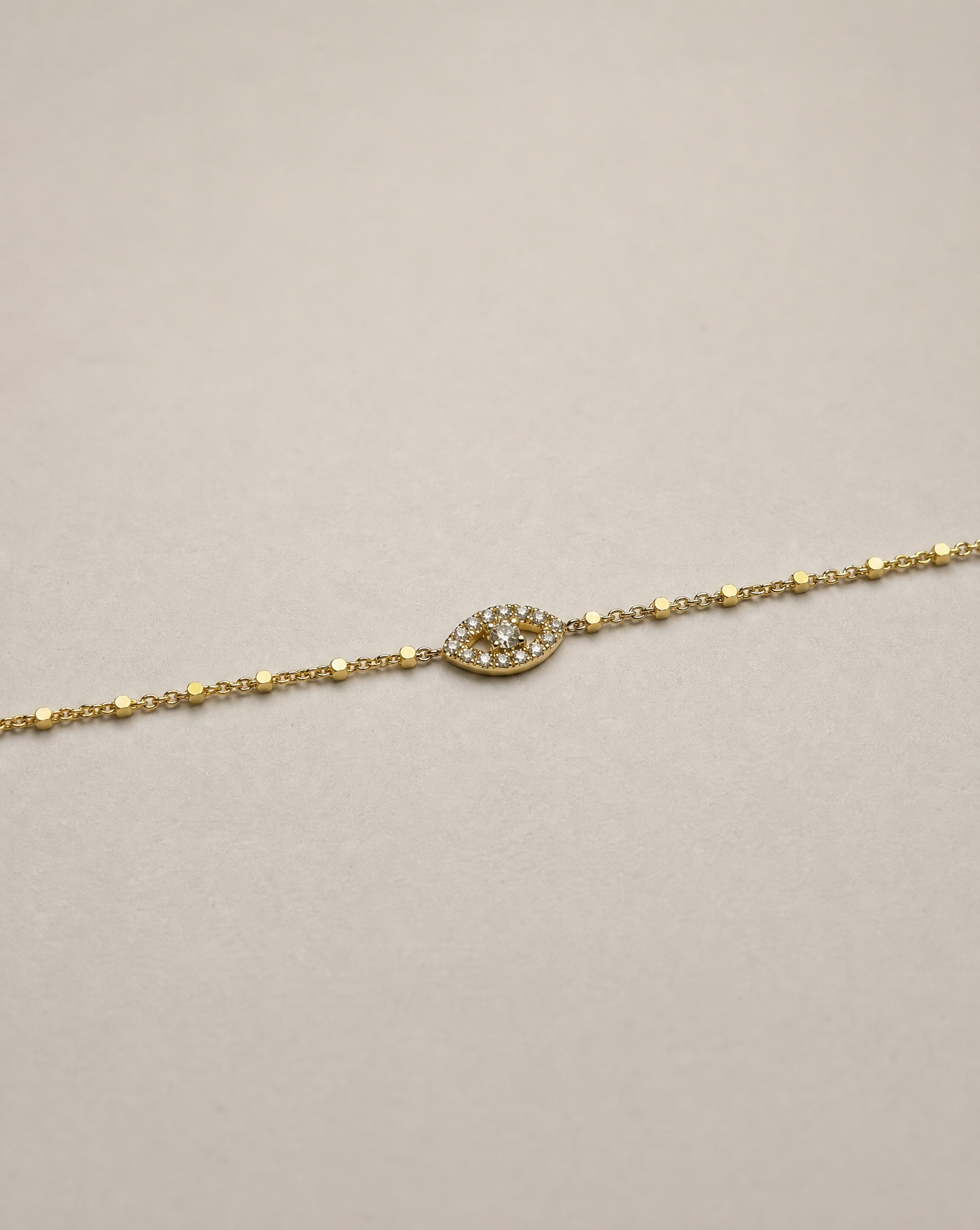 14K Gold Evil Eye Bracelet